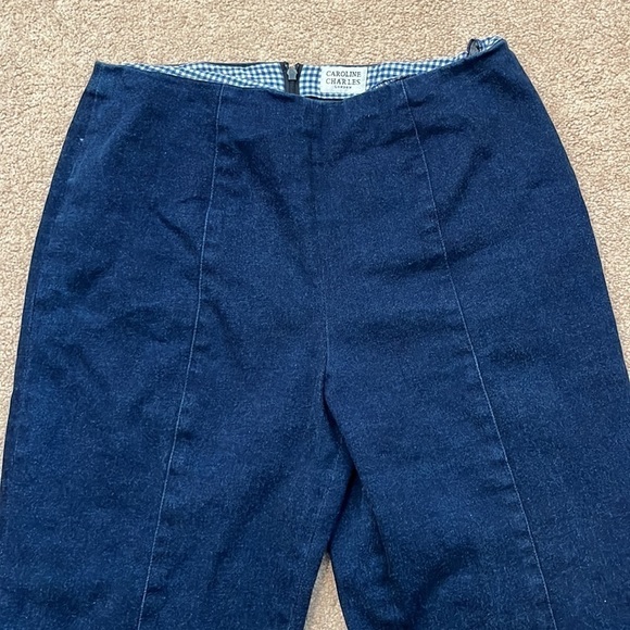 Caroline Charles High Rise Wide Leg Crop Jeans - Picture 2 of 9